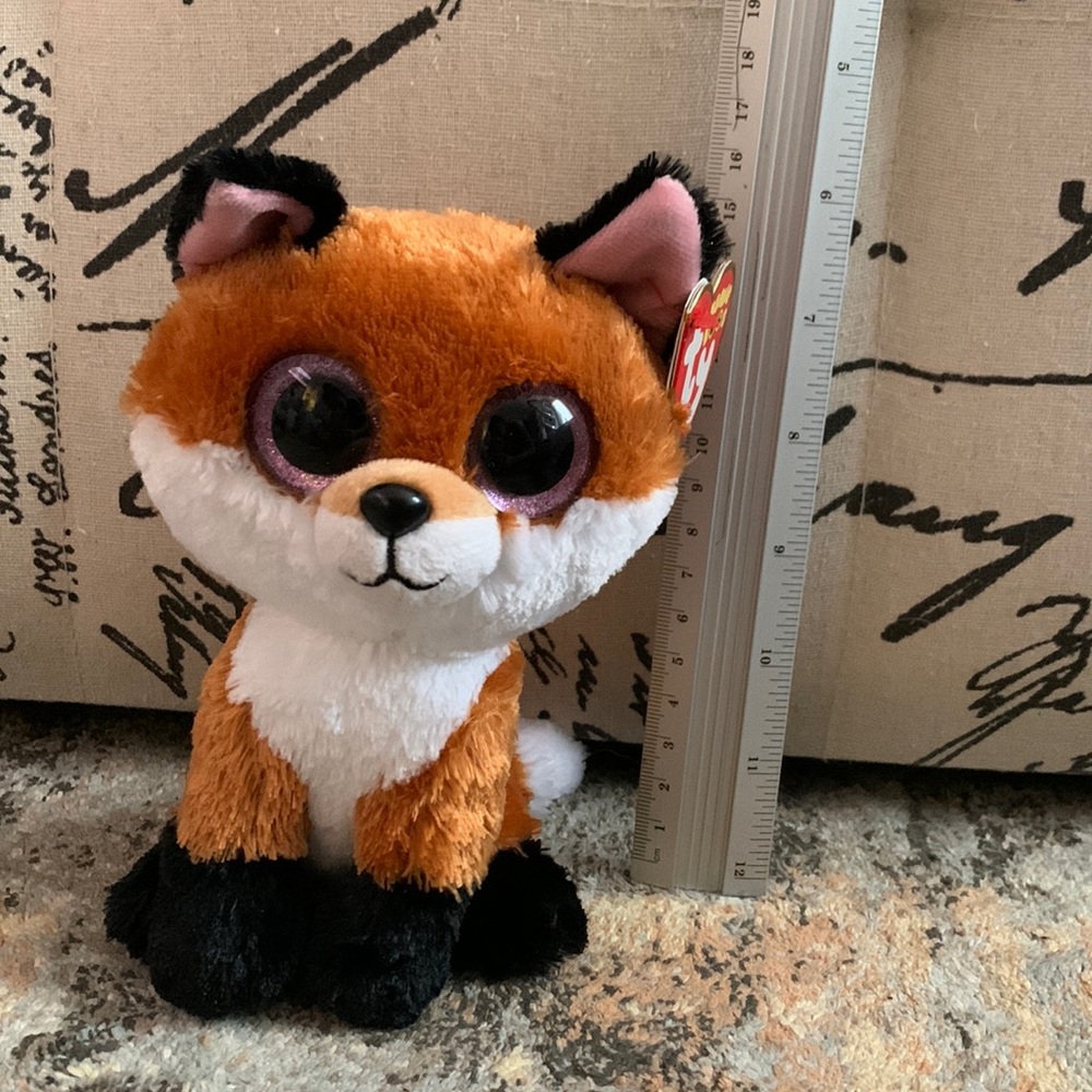 “Slick” Fox Beanie Boo’s Ty Toy; about 16cm tall; Brand New with Tags